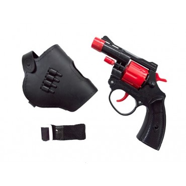 Cap Gun and Holster Clear Red