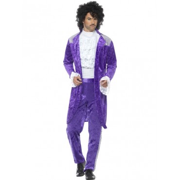 Costume Adult 80's Purple...