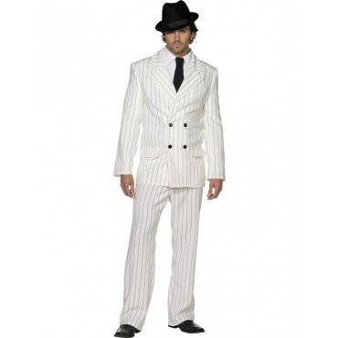 Costume Adult Gangster White L
